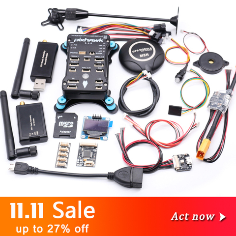 Pixhawk 2.4.8 PX4 PIX 32 Bit Flight Controller+M8N GPS+ 433/915Mhz 100/500mw Radio Telemetry+Safety Switch+Buzzer+rgb+I2C+ 4G SD ► Photo 1/6