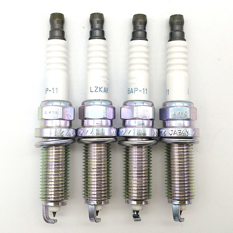 4 PCS 22401-CK81B LZKAR6AP-11 Platium Spark Plug For NISSAN QASHQAI TIIDA X-TRAIL NV200 NOTE MARCH SENTRA 22401CK81B LZKAR6AP11 ► Photo 1/5