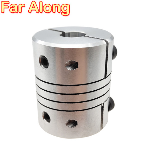 Aluminum Alloy Flexible Coupler Inner diameter 6x6 6x7 6x8 6x10 6x12 7x8 7x10 7x12 8x8 8x10 8x12 10x10 10x12 10x14 12x12 12x14MM ► Photo 1/6