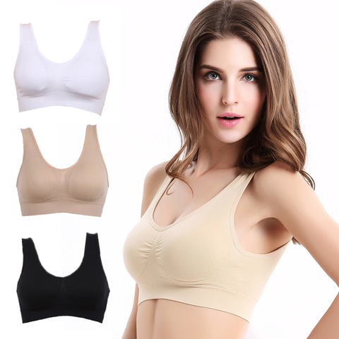 3pcs/set sexy bra With Pads Seamless push up bra plus size 4XL 5XL underwear wireless Active Bra black/white ► Photo 1/6