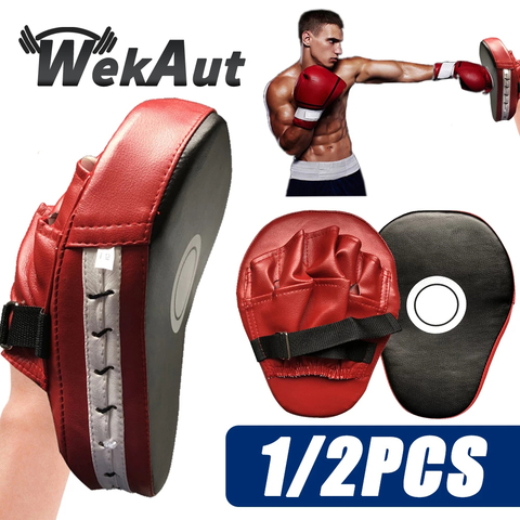 Curved Boxing Muay Thai Hand Target Sanda Training Thickened Earthquake-resistant Curved Baffle PU Leather 5-finger Hand Target ► Photo 1/6