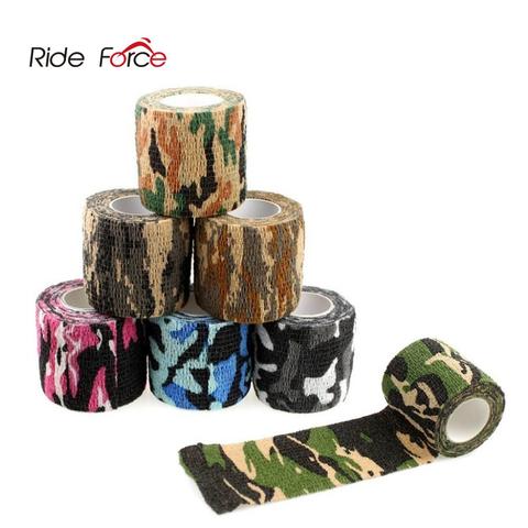 Camping Hiking Self Adhesive Camouflage Elastic Tape Camo Wrap Outdoor Tools Military Tactical EDC Survival Bandage 5*450cm ► Photo 1/6