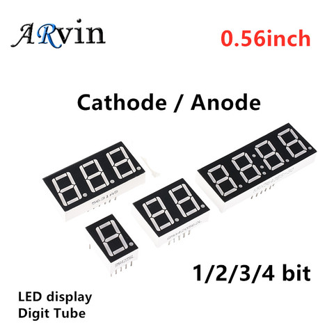 5pcs Digital tube Common Anode Common Cathode Red 1 2 3 4 Bit digital Tube 0.56 inch Red LED Display 7 segment ► Photo 1/1