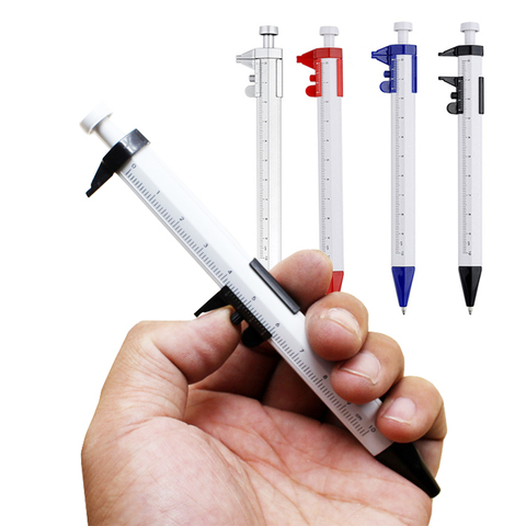 1 Pcs Creative Stationery Ballpen Cursor Caliper Scale Ruler Multifunction Ballpoint Pen School Office Supplies Promotions Gifts ► Photo 1/6