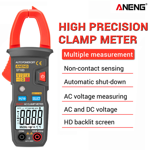 ANENG ST183 Digital Clamp Meter AC Current 6000 Counts True RMS Multimeter DC/AC Voltage Tester Hz Capacitance NCV Ohm Tests ► Photo 1/6