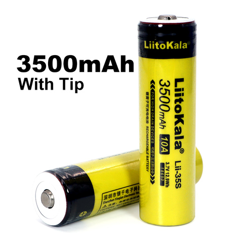 1-20PCS LiitoKala Lii-35S New 18650 battery 3.7V 3500mAh rechargeable lithium battery for LED flashlight+DIY pointed ► Photo 1/4