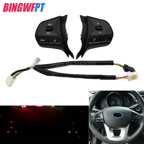 High quality steering wheel control button switch Audio channel and bluetooth control button for KIA K2 RIO 2012-2014 ► Photo 1/6