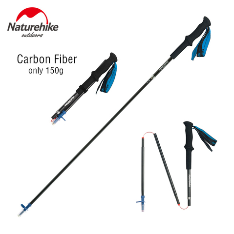 Naturehike Walking Sticks Carbon Fiber Hiking Poles Folding Hiking Stick Trekking Sticks Nordic Walking Poles Trekking Poles ► Photo 1/6