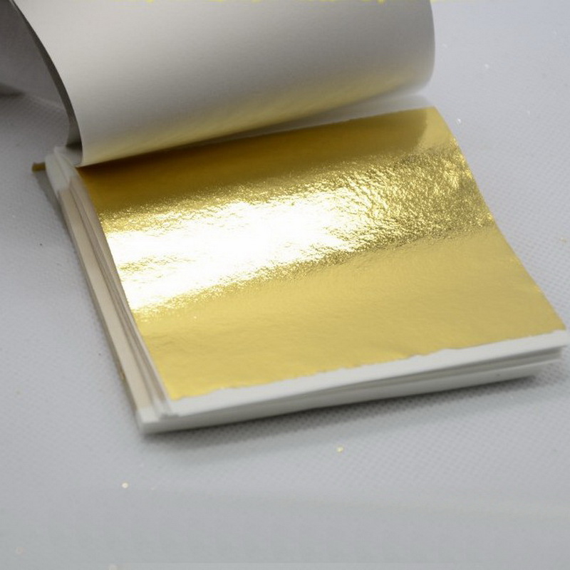 100PCS 24K Gold Leaf Edible Gold Foil Sheets for Food Cake