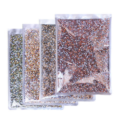 Bulk Big package wholesale 14400pcs novel coatings hot fix rhinestones flatback crystals strass stones glitters for DIY clothing ► Photo 1/5