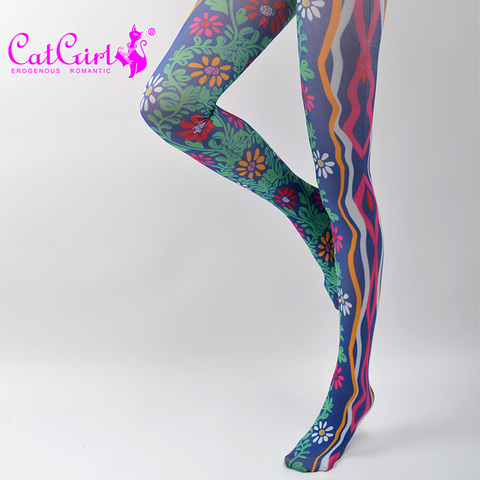 High Quality Print Patterned Tights Women Pantyhose New Fashion Designs Ladies ► Photo 1/4