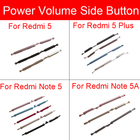 Volume & Power On Off Button Flex Cable For Xiaomi Redmi Note 5 5A Plus Volume Control Power Side Key Button Replacement ► Photo 1/6