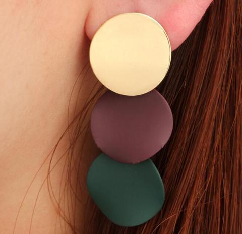 Earring For Women Girls Dangler Eardrop Summer Bohemian Fashion Cute Geometric Round Gift Party Colorful Jewelry ► Photo 1/6