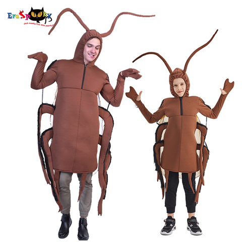 Eraspooky Funny Family Group Cosplay Carnival Cockroach Costume Adults Unisex Animal Jumpsuit Halloween Costume For Kids ► Photo 1/6