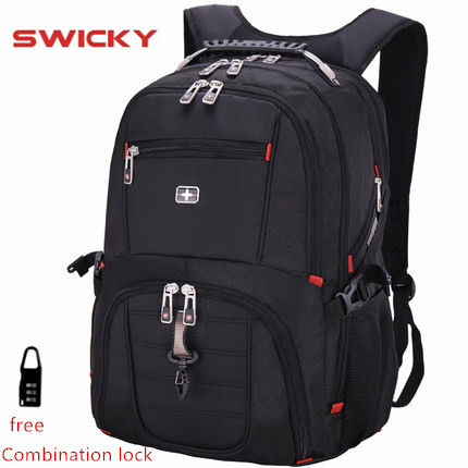 17 inch Swiss Men Travel Bag Men's Waterproof Male Backpack Gear Men Laptop Bag 
