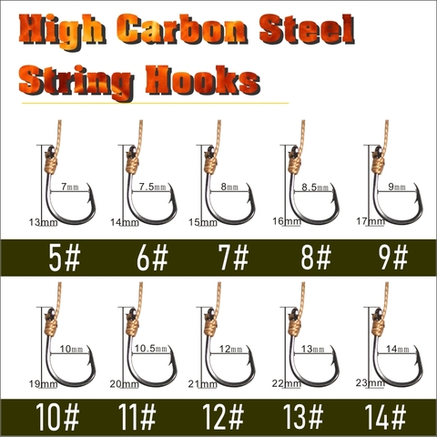 1pcs Saltwater Fishing Tackle Catfish Rigs Big Game High Carbon Steel Drop Shot Fly Fishing Hook Offset Japanese String Hook Set ► Photo 1/6