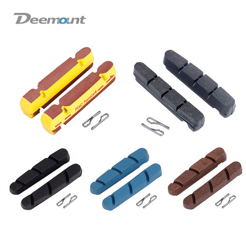 Deemout Quality Brake Inserts for Carbon Wheel Rims Road Bike Caliper Braking Block Pads Heat Dissipation Low Rim Wear Low Nois ► Photo 1/6