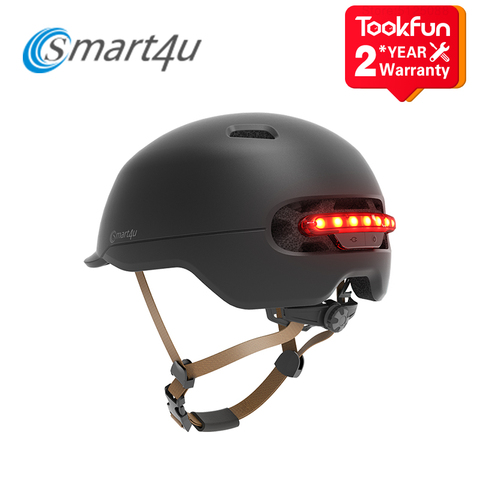 Top Brand XIAOMI MIJIA Cycling Helmet Smart 4U Intelligent LED light City Outdoor Riding  Road Bike Ultralight Safely Cap Helmet ► Photo 1/6