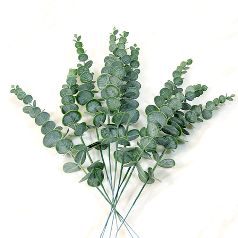 Simulation Eucalyptus Leaf Branch Green Plants Artificial Fake Flower For Wedding Shooting Prop Home Decoration DIY Garland ► Photo 1/6