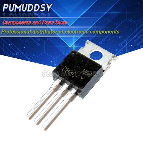 10PCS 2SD880 KSD880Y TO-220 D880 KSD880-Y KSD880Y NPN transistor 3A 60V ...