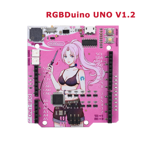 RGBDuino UNO V1.2 Jenny Development Board ATmega328P Chip CH340C VS Arduino UNO R3 Upgrade For Raspberry Pi 4  Raspberry Pi 3B ► Photo 1/6