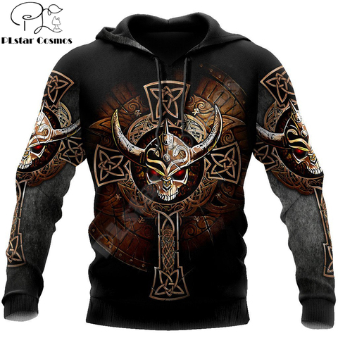 Viking Skulls 3D All Over Printed Fashion Hoodies Men Hooded Sweatshirt Unisex Zip Pullover Casual Jacket Tracksuit DW0251 ► Photo 1/6