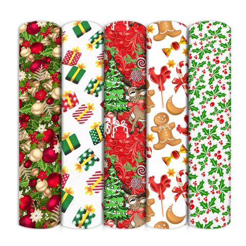 Merry Christmas Tree Santa Claus polyester Cotton Sewing Quilting Fabrics Needlework Material DIY Handmade Cloth,c13235 ► Photo 1/4