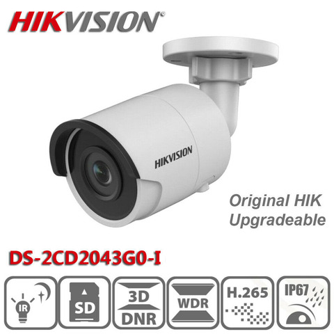 Original Hikvision DS-2CD2043G0-I replace DS-2CD2042WD-I 4MP POE Network Bullet Camera Security Upgradeable outdoor monitor ► Photo 1/3