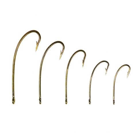 50PCS/Pack Long Shank Curve Fishing Fly Hook Stonefly Nymph Tying Hook Stimulator Flies Hook Bronzed Size 8 10 12 14 16 Barbed ► Photo 1/6