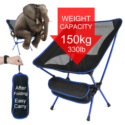 Travel Ultralight Folding Chair Superhard High Load Outdoor Camping Backpack Chairs Beach Hiking Picnic BBQ Fishing Tools Chair ► Photo 1/6