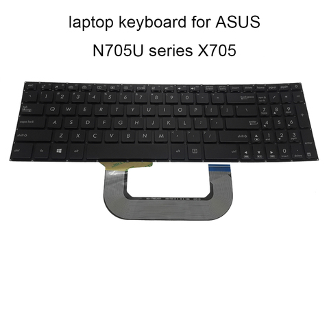 Replacement Keyboards for ASUS vivobook N705U N705 UN UD UQ UF X705 MA X705UA US English black laptop keyboard 0KNB0 661US00 new ► Photo 1/6