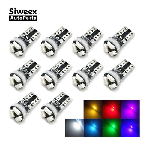 10 Pcs T5 3014 3 SMD Car Wedge LED Dashboard Bulb CANBUS Error Free License Plate Light Lamp DC 12V White ► Photo 1/6