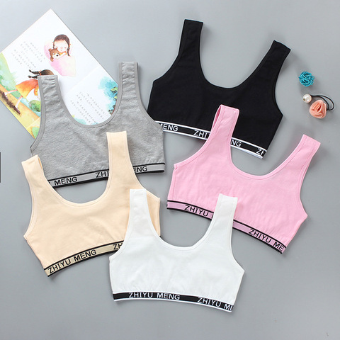 Kids Cotton Sports Training Bra Children Underwear Girls Crop Top 8-14 Years ► Photo 1/6