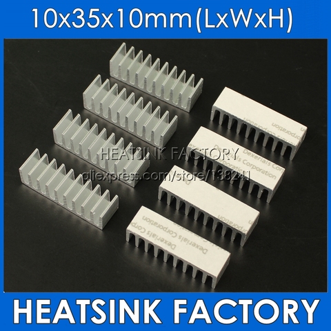 10pcs 10x35x10mm Ram Heatsink Chipset Aluminum Heatsink With Thermal Conductive Tape ► Photo 1/3