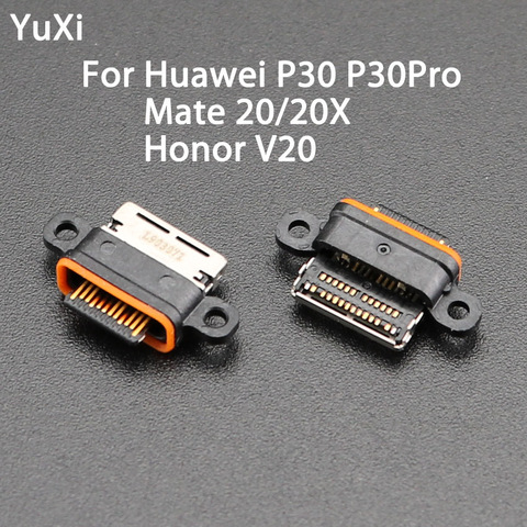 YuXi 2pcs USB Plug Charging Port Connector Socket Power Dock Jack For Huawei P30 P40 Pro Mate 20 mate30 20X Honor V20 V30 Nova 6 ► Photo 1/6
