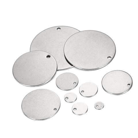 10-50pcs/lot 6-30mm Stainless Steel Round Blanks Dog Tag Pendants Stamping Charms For DIY Necklaces Jewelry Making Accessories ► Photo 1/6