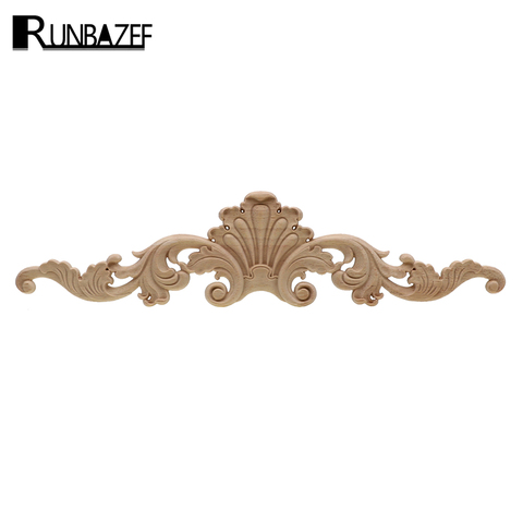 RUNBAZEF  Natural Oak Wood Carved Applique Furniture Decorative Figurine Miniatures Model Home Decoration Accessories ► Photo 1/6