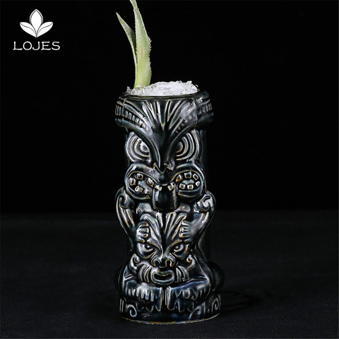 520ml Hawaii Tiki Mugs Cocktail Cup Beer Beverage Cup Wine Mug Tiki Mug Bar Tool Ceramic Duece Tiki Mug ► Photo 1/5