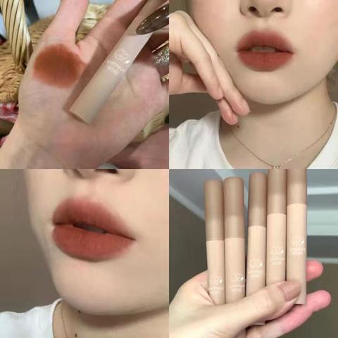 Chestnut Velvet Matte Liquid Lipstick Waterproof Lip Gloss Long Lasting Nude Lipstick Women Red Lip Tint Beauty Cosmetic TSLM2 ► Photo 1/6