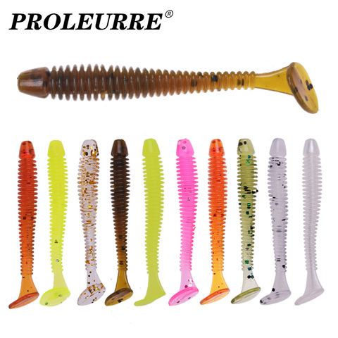 10pcs/Lot Fishing Maggot Worms Soft Lures 5cm 0.7g Jig Wobblers Easy Shiner Silicone Artificial Baits Swimbaits Carp Bass Tackle ► Photo 1/6
