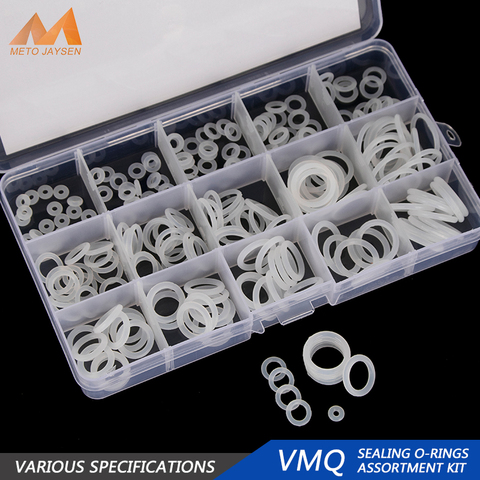 225PCS PCP Paintball Sealing O-rings White Silicone O Rings Replacements OD 6mm-30mm CS 1.5mm 1.9mm 2.4mm 3.1mm 15 Sizes BG019 ► Photo 1/6