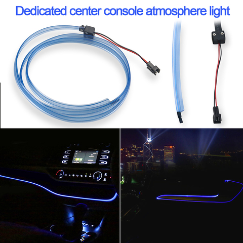 1PCS Car LED Blue Strip Instrument Panel Atmosphere Interior Dashboard Frame Ambient Light For Toyota RAV4 2016 2017 2022 ► Photo 1/6