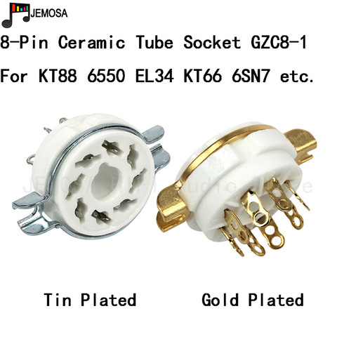 10PCS Ceramic Tube Socket 8Pins Electron Tube Seat For KT66 KT88 6SL7 6SN7 6CA7 EL34 5AR4 GZ34 6550 Vacuum Tube Free Shipping ► Photo 1/6