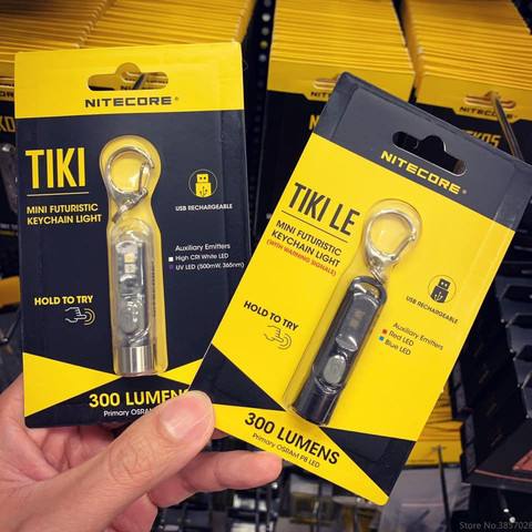 NITECORE TIKI LE Mini Futuristic Keychain light USB Charging CRI white UV LEDs Torch max 300 lumen built-in battery flashlight ► Photo 1/6