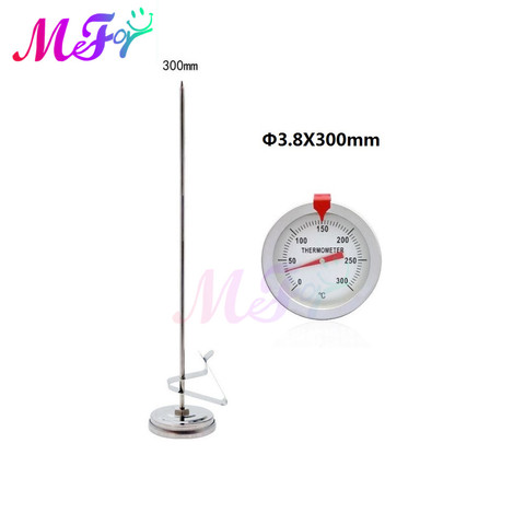 0℃～300℃ 150MM 300MM Stainless Steel Probe Type Home Kitchen Oil Thermometer Food Meat Water Thermometer with Bracket Outdoor ► Photo 1/6
