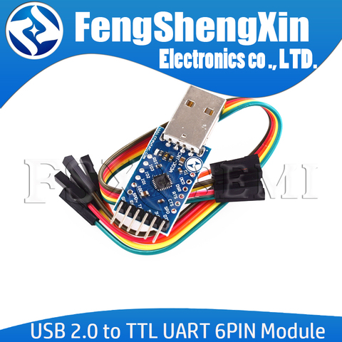 USB 2.0 to TTL UART 6PIN Module Serial Converter CP2104 PRGMR Replace CP2102 With Dupont Cables ► Photo 1/3