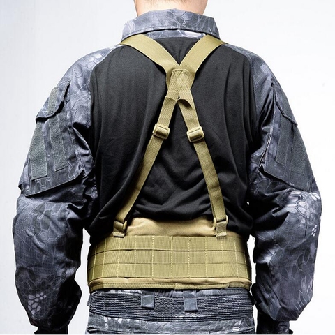 New Tactical Molle Belt Men's Combat Girdle H-shaped Army Special Military Waist Belt Convenient Adjustable Soft Padded ► Photo 1/6