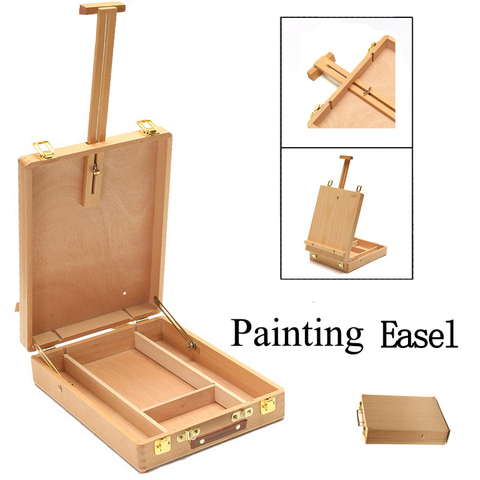 GATYZTORY Painting by number Tool Easel Multifunctional Painting Artist Easel Paint Supply Wood Table Retractable Box Board ► Photo 1/6