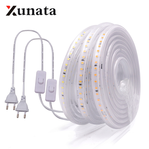 220V LED Strip IP67 Waterproof 20cm Cut 120leds/m 2835 Flexible LED Light Lamp Natural white 4000K White 6000K ► Photo 1/6