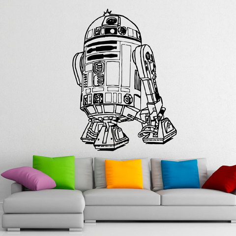 Home Wall Stickers Vinyl robot Sticker Home Interior Art Design Murals for Bedroom Wall Decor C223 ► Photo 1/3